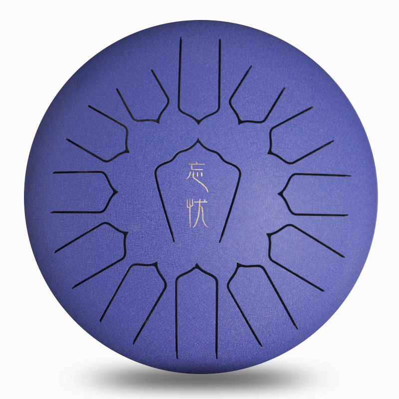 13音12寸 藏蓝 空灵鼓手碟钢舌鼓忘忧鼓打击乐器梵音鼓无忧鼓成人儿童