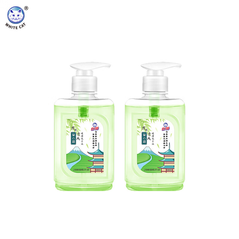 白猫泉の语煎茶清爽健康洗手液500g*2
