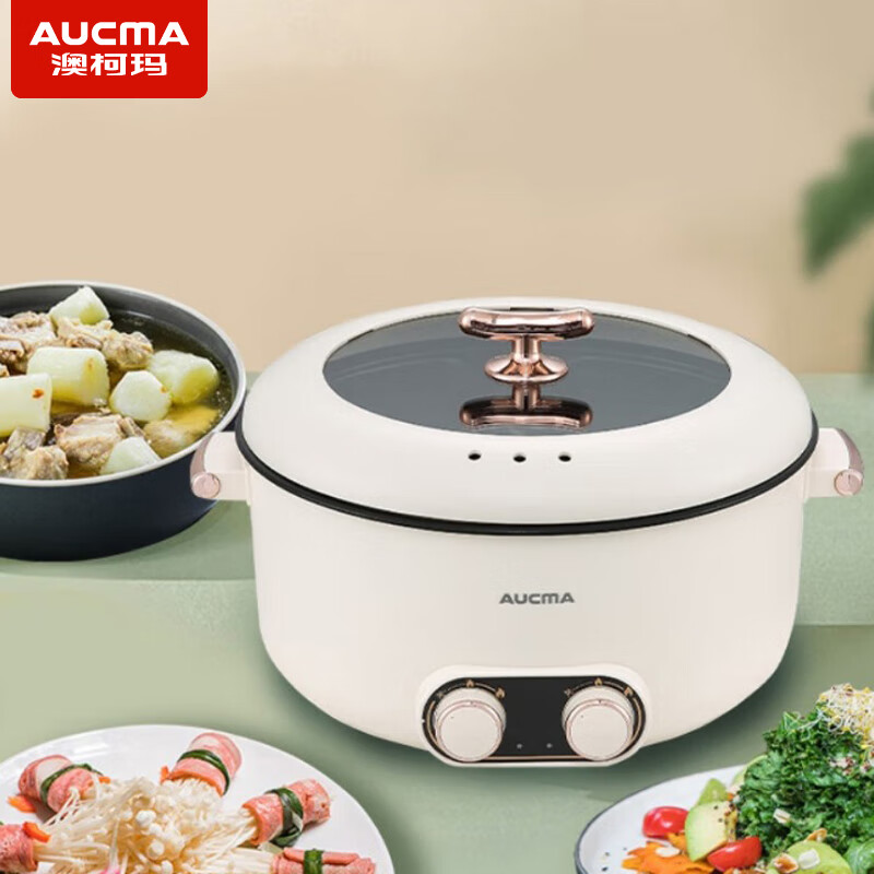 澳柯玛多用电火锅鸳鸯锅AHG-50P2(白色)