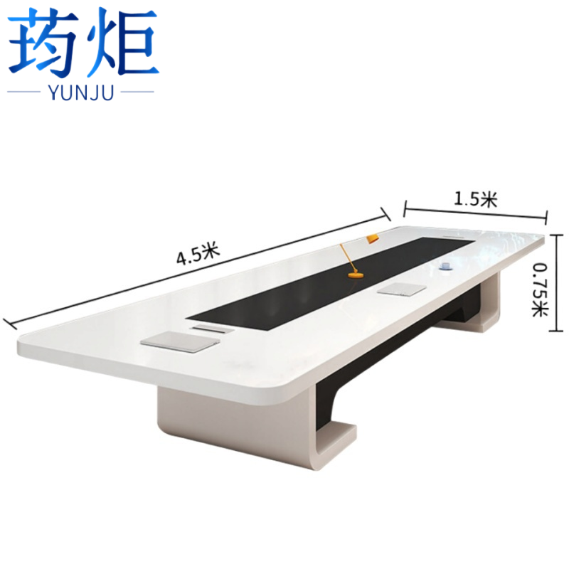 荺炬会议长条桌4.5*1.5m张高清大图