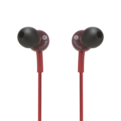 铁三角(audio-technica)ATH-CK350iS 立体声运动入耳式有线耳机 红色