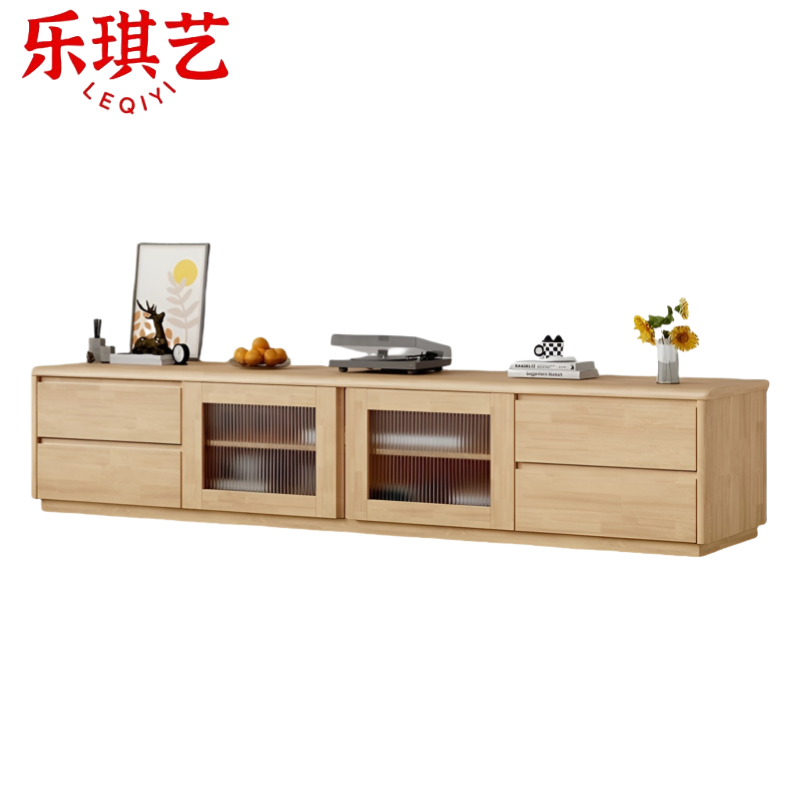 乐琪艺 电视柜 原木色 180*40*42cm 个高清大图