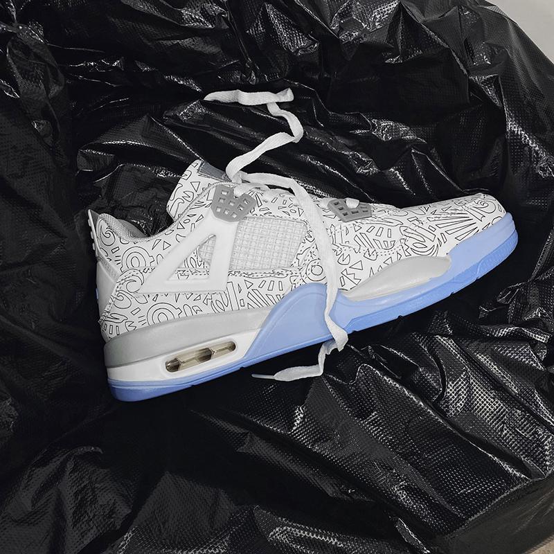 蔬赞冷粘品质情侣aj4代气垫休闲运动鞋