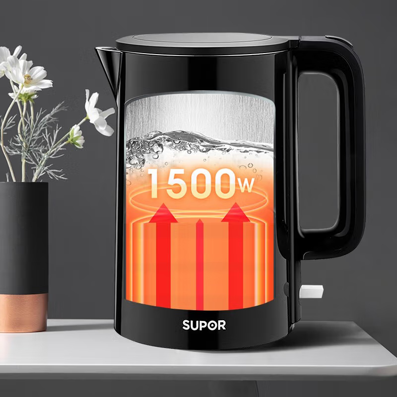 苏泊尔(SUPOR)1.5L大容量家用无缝内胆保温烫自动断电不锈钢内胆电水壶SW-15T716 1.5L高清大图