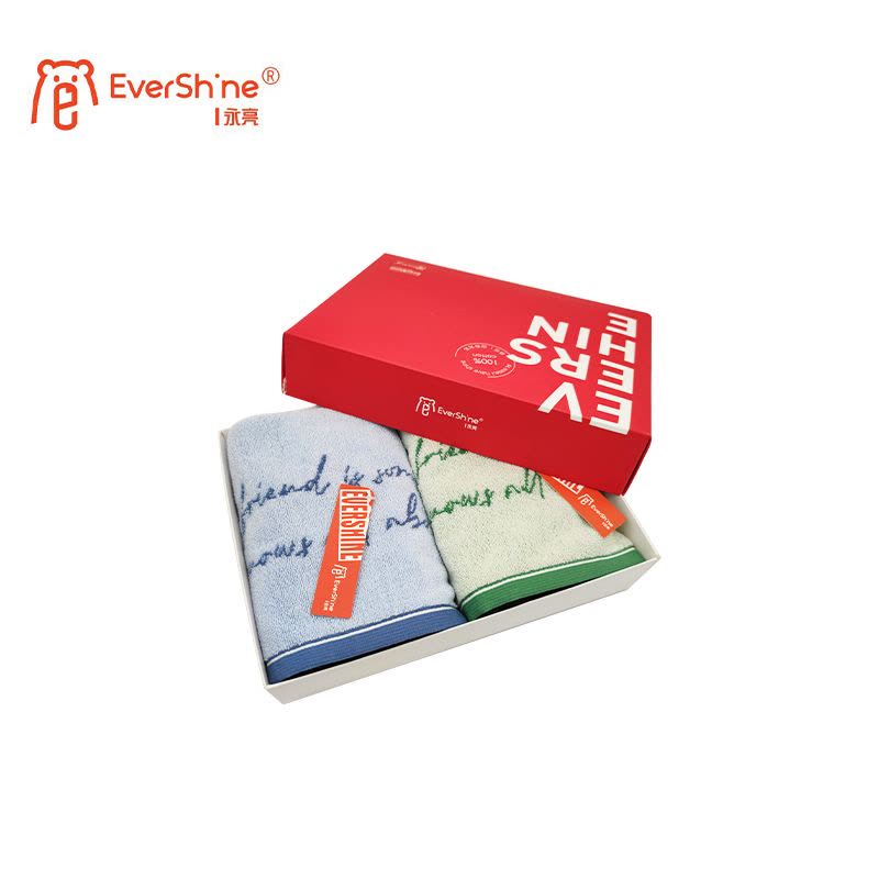 永亮毛巾森系幻想面巾105g 74*34cm两条装/盒图片