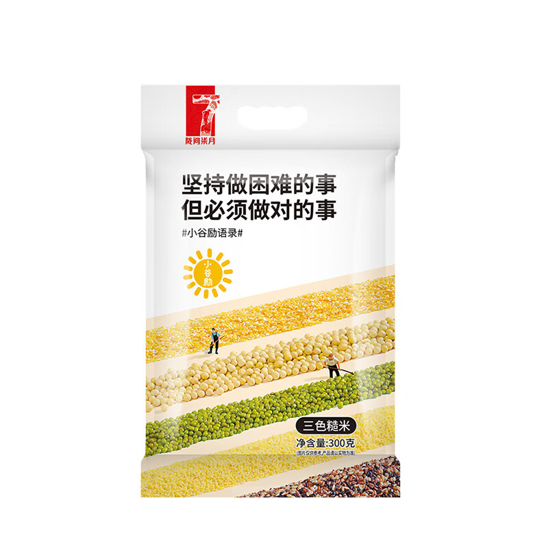 陇间柒月小谷励三色糙米300g高清大图