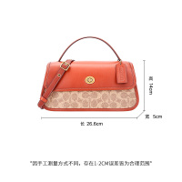 蔻驰 COACH 奢侈品 女士专柜款ORIGINALS系列人造革配皮手提单肩斜挎包焦糖卡其 143 B4NQ4欧美时尚