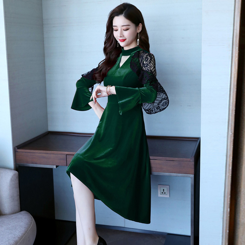 2018新款女装 裙子春季学生矮个子夏显高小个子直筒御姐范连衣裙