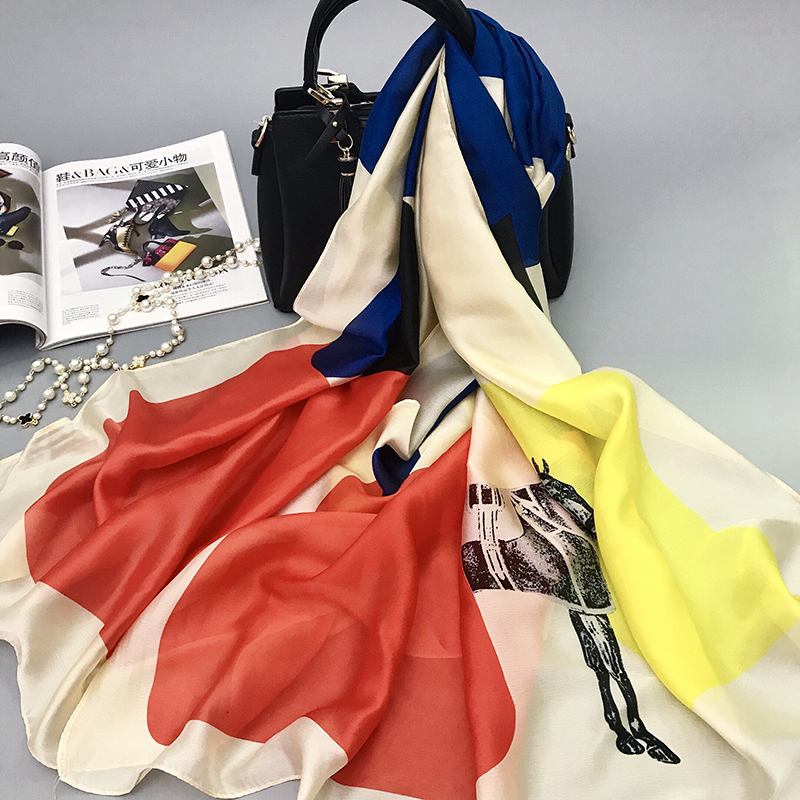 盛世尼曼丝巾女百搭夏季轻薄款纱巾空调房围巾两用夏天出游防晒丝巾