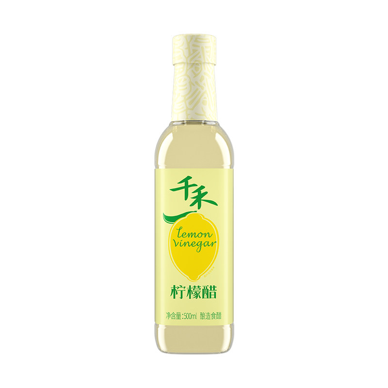 千禾柠檬醋500ml/瓶装纯粮酿造凉拌点蘸水果醋安岳柠檬酵素食用醋 柠檬醋500ml*1瓶