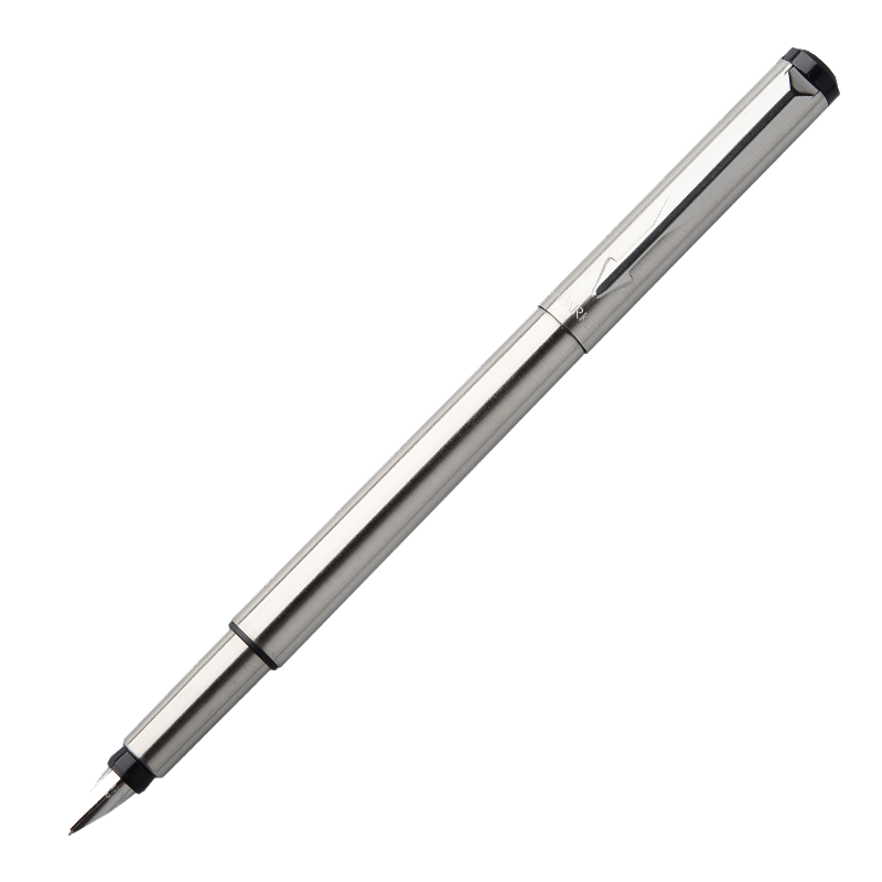 派克(PARKER)威雅钢 钢笔 杆白夹墨水笔