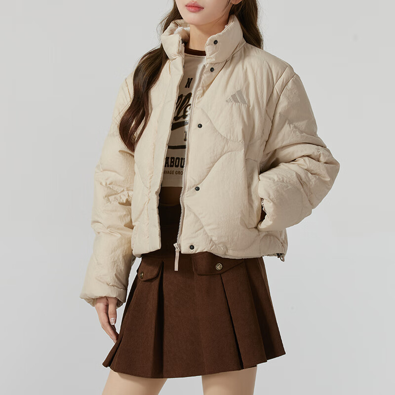 阿迪达斯 (adidas)女装新款时尚百搭运动休闲保暖连帽羽绒服 JG3865 ZP