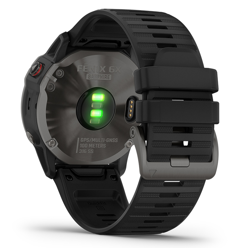 佳明(GARMIN)Fenix 6X Pro 蓝宝石不锈钢表圈GPS黑色表带运动户外智能心率多功能跑步手表