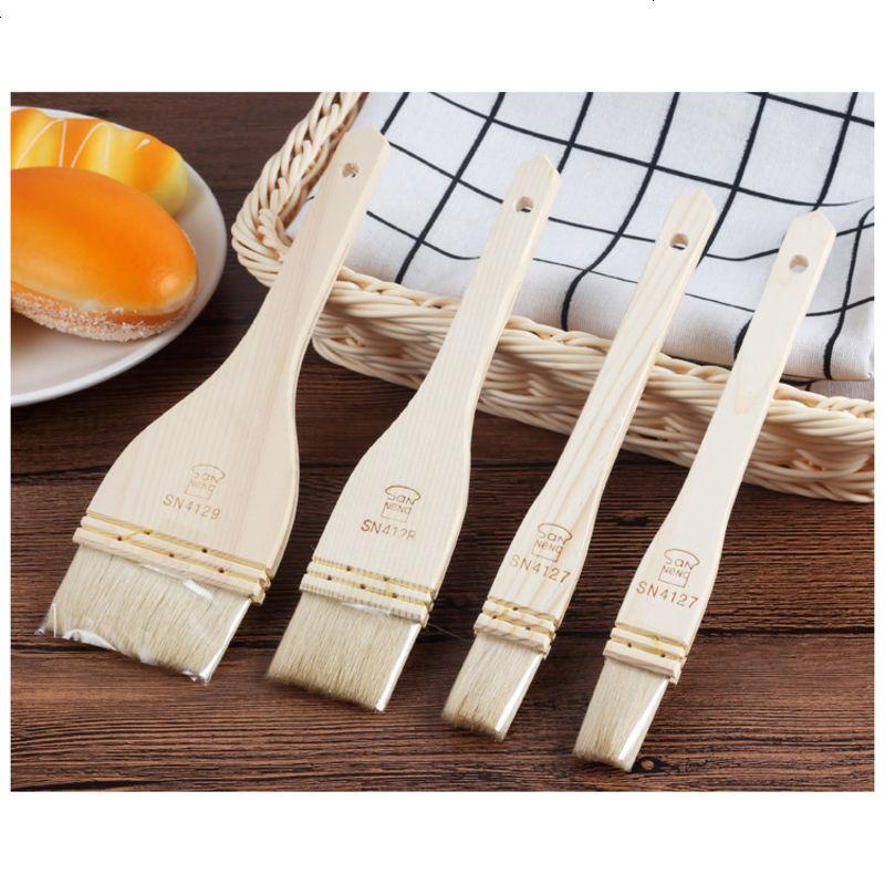 羊毛刷子木柄直形蛋液刷油刷烧烤刷不毛烘焙工具sn4128