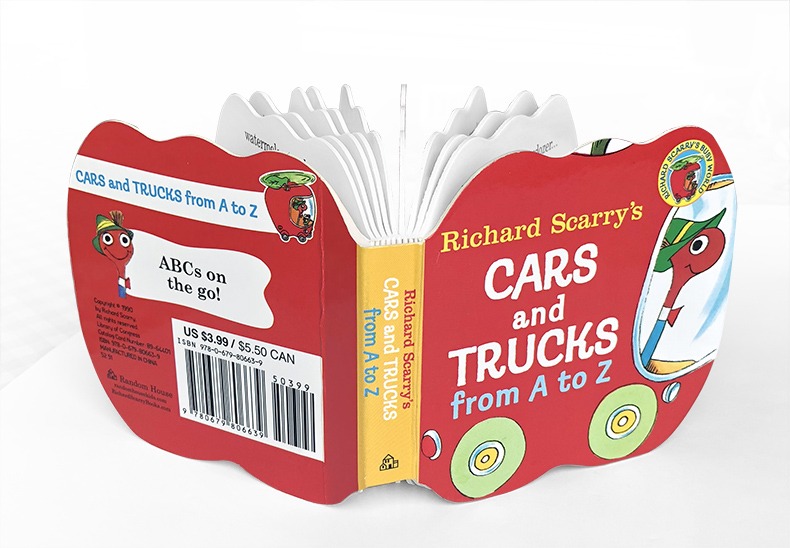 [正版]送音频字母书英文原版绘本读物Richard Scarry’s Cars and Trucks from A t高清大图