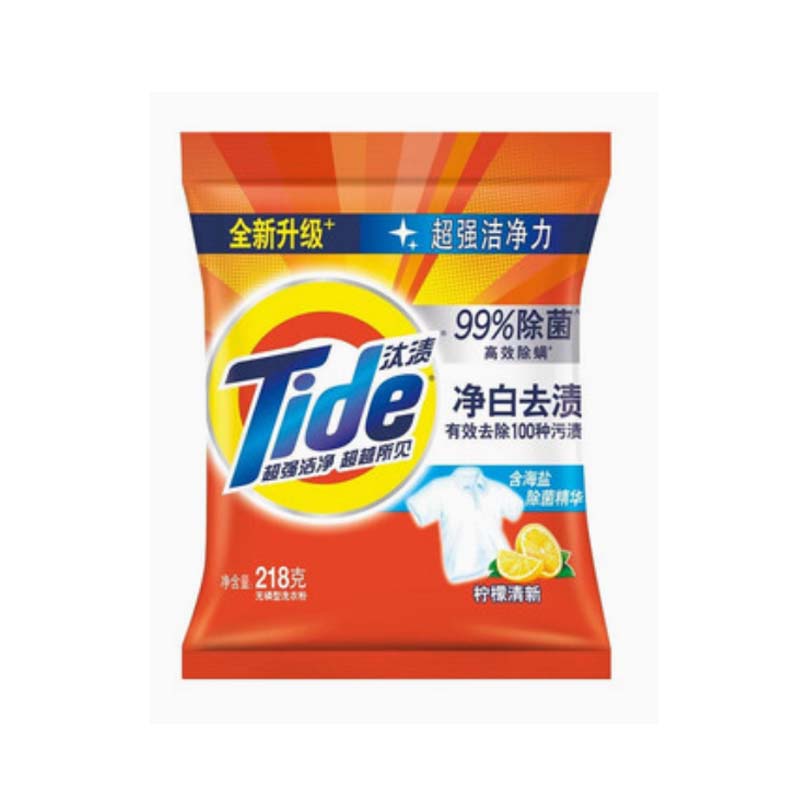 汰渍 洗衣粉净白去渍无磷洗衣粉去油去污手洗机洗均可218g*1袋