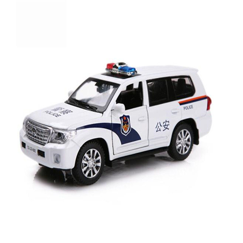 车110警车特警 铁车模型男孩玩具汽车模型警车声音合金礼盒套装玩具