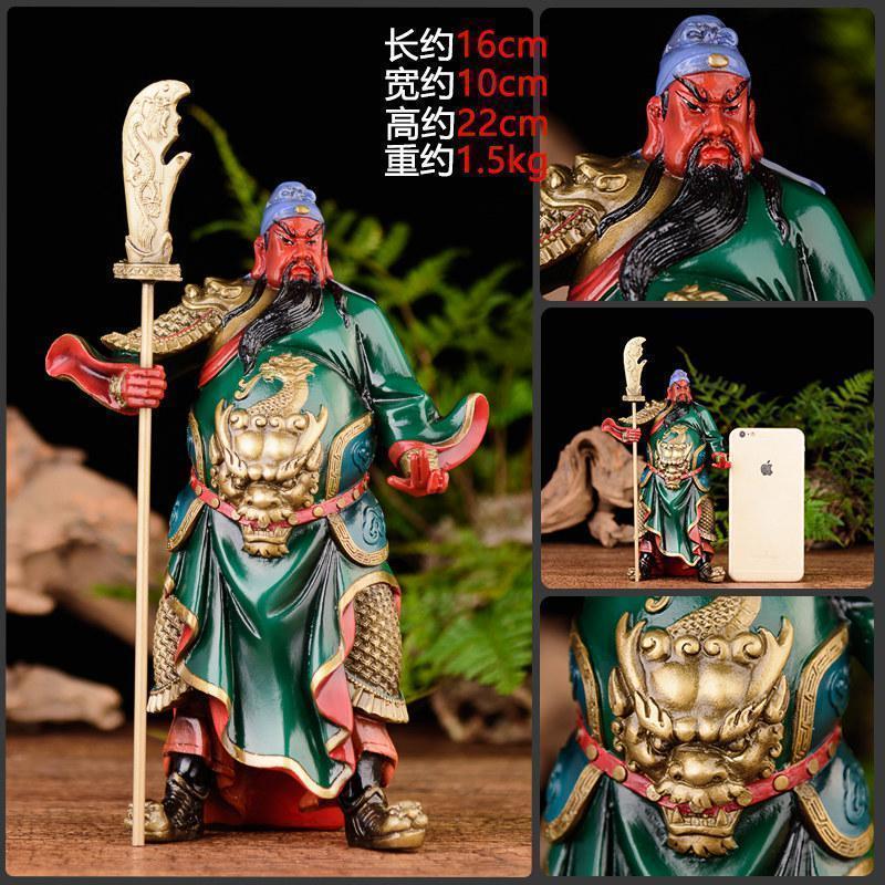 家柏饰(CORATED)关公像供奉神像 铜武关羽二指关公家居店铺摆件高清大图