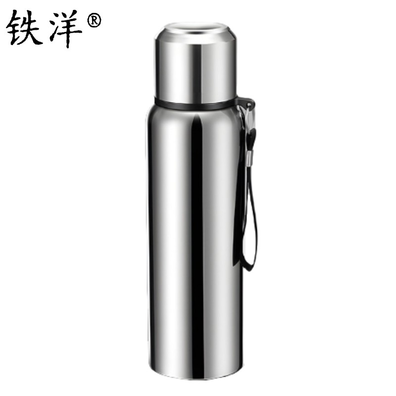 铁洋 银色全钢智能显温保温杯 1800ML 个高清大图