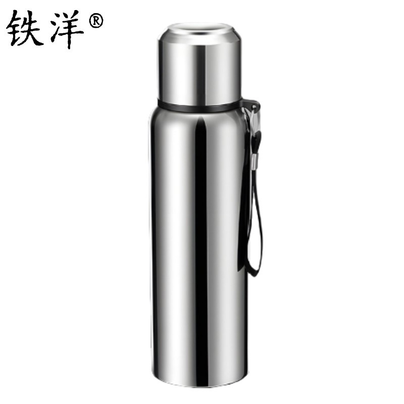 铁洋 银色全钢智能显温保温杯 1800ML 个