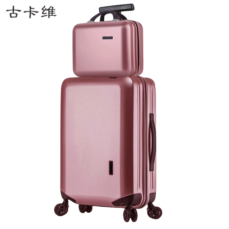 古卡维 子母拉杆箱 玫瑰金20寸拉链款1501TB高清大图