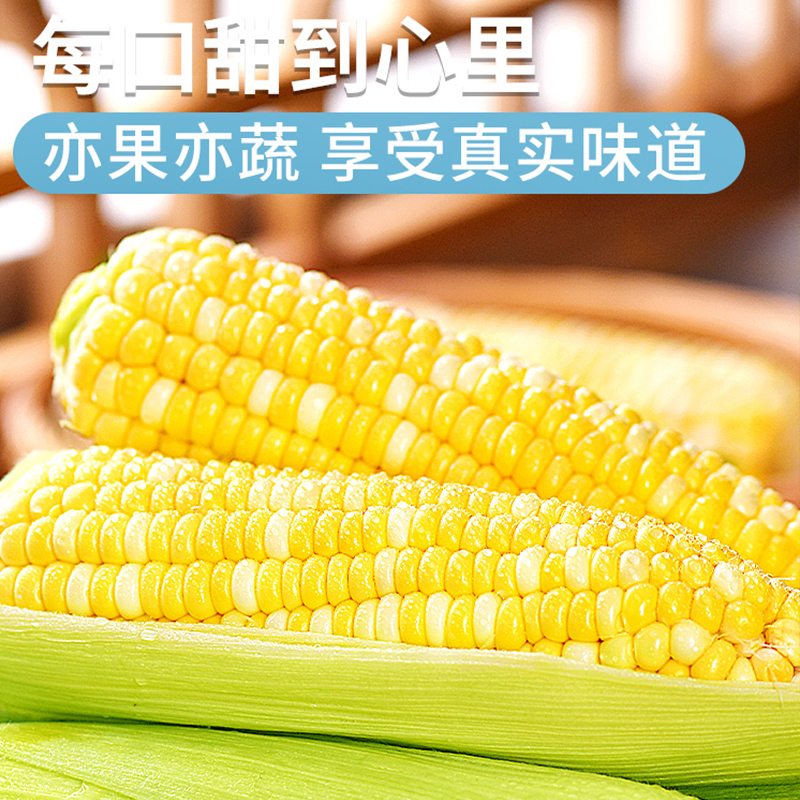 冠町 云南水果甜玉米3斤装[约4根]新鲜蔬菜健康轻食