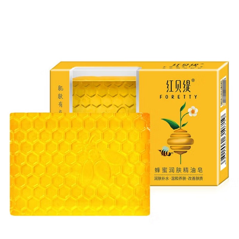 红贝缇(Foretty) 蜂蜜润肤精油皂 120g*96盒/箱高清大图