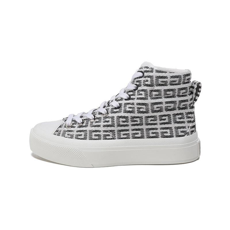 纪梵希givenchy女士织物city高帮系带休闲运动鞋板鞋be0025e10n