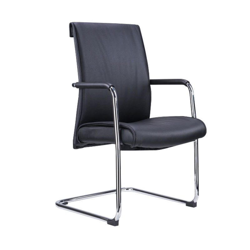 臻远 ZY-7467办公椅中背皮椅老板椅电脑椅弓形椅 西皮高清大图