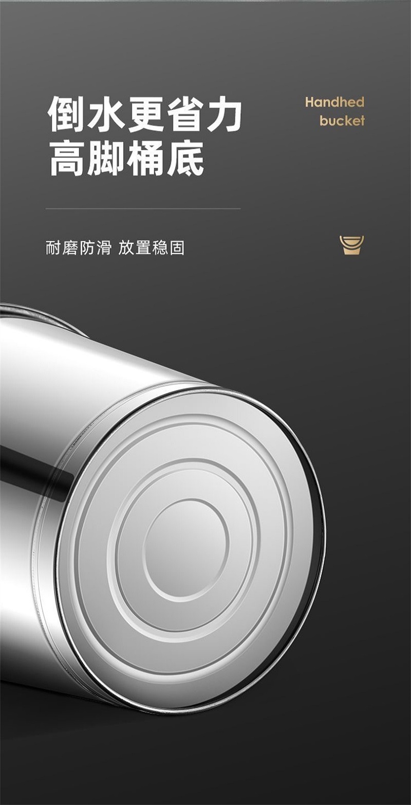 铁皮桶 水桶 加厚提水桶 不锈钢水桶 8L高清大图