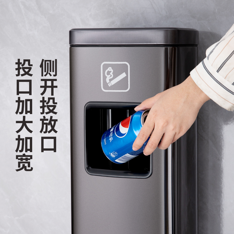 立式电梯烟缸箱垃圾桶 23.8*19.3*82cm高清大图