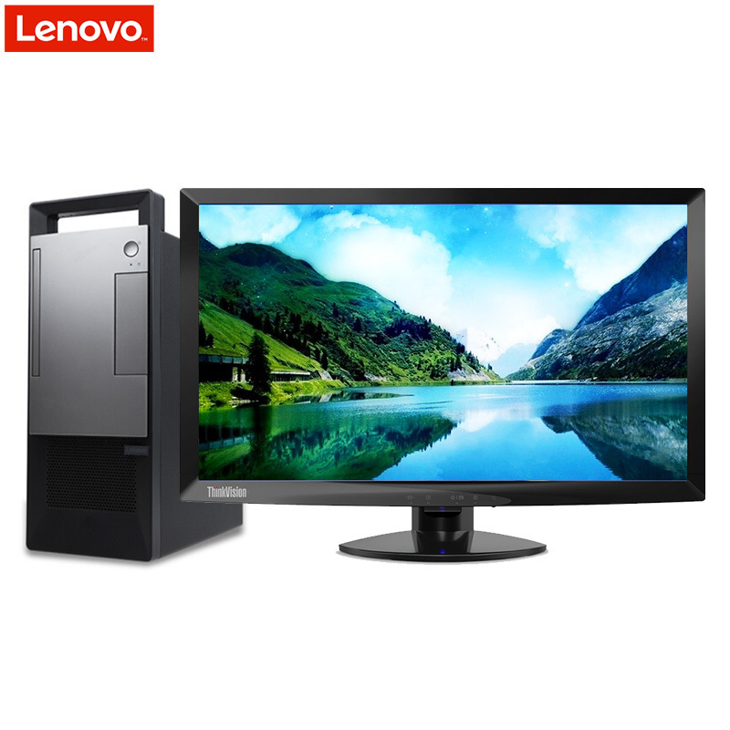 联想(Lenovo)扬天T4900v 台式电脑+D24显示器（I5-8500 8G 1T+128G 2G独显 刻录）