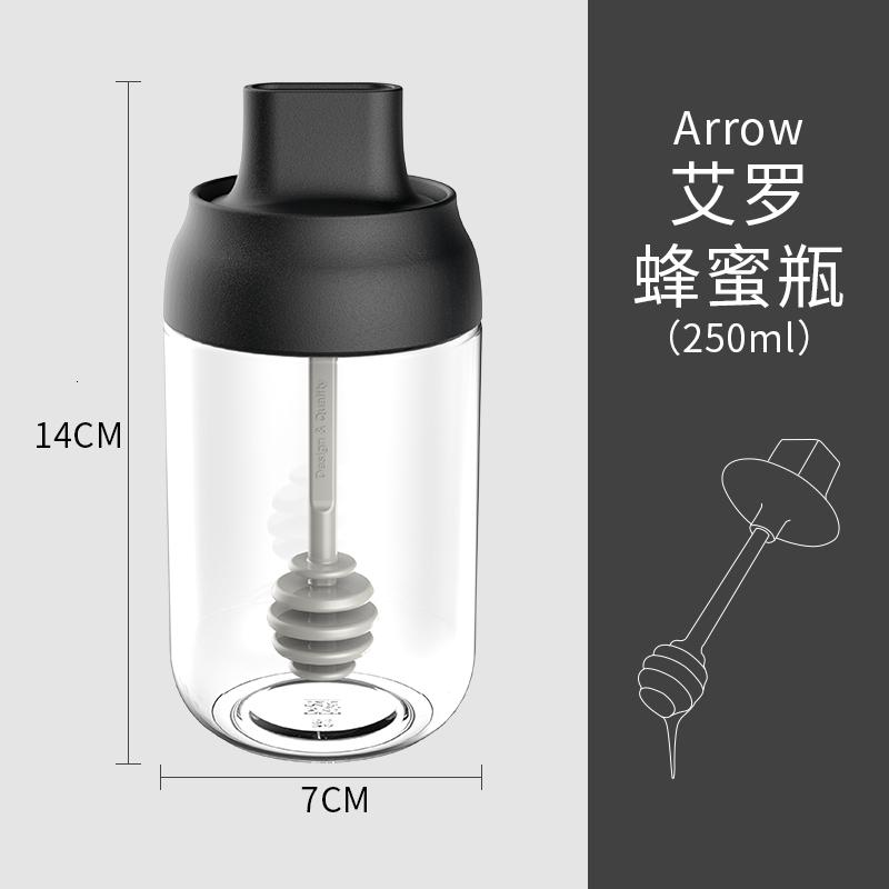调味瓶罐玻璃套装单个创意简约盐罐厨房调料罐子家用防潮调料瓶子 敬平 艾罗调料瓶250ml(刷子款)1个装调味罐高清大图