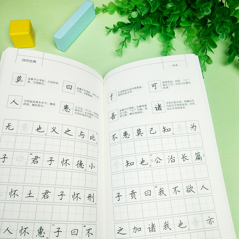 硬笔楷书描临本无蒙纸临摹纸释义对应硬笔钢笔书法练字帖书籍湖北美术