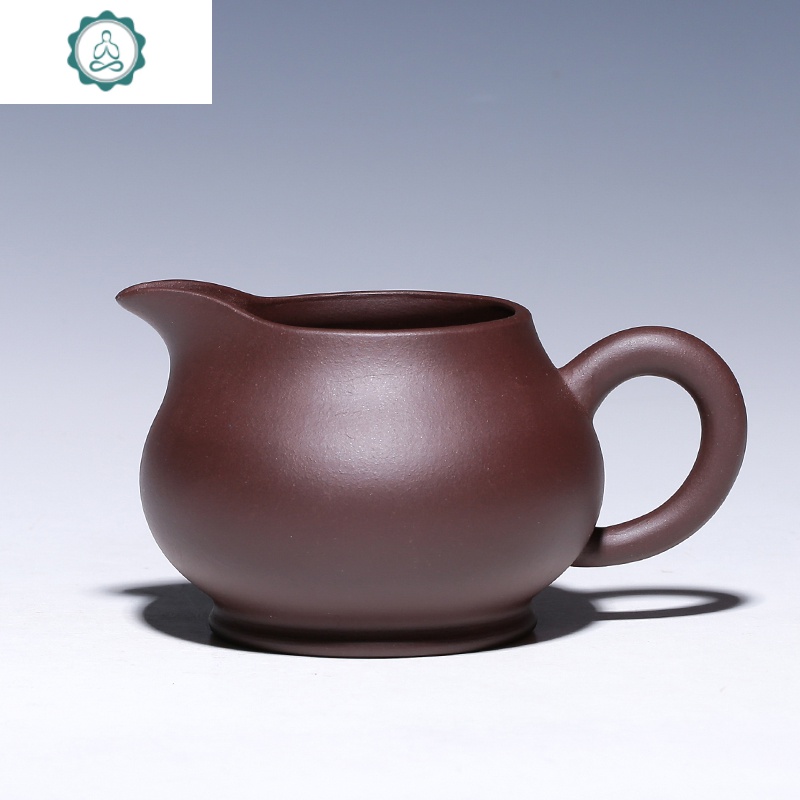 紫砂公道杯紫砂杯老紫泥深色茶漏茶滤纯手工功夫茶具小杯子过滤网 封