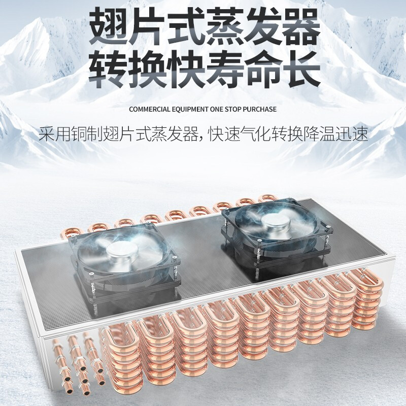 乐创(lecon)商用双门展示柜 立式保鲜陈列柜960L工程豪华款全冷藏 LC-J-CLB96