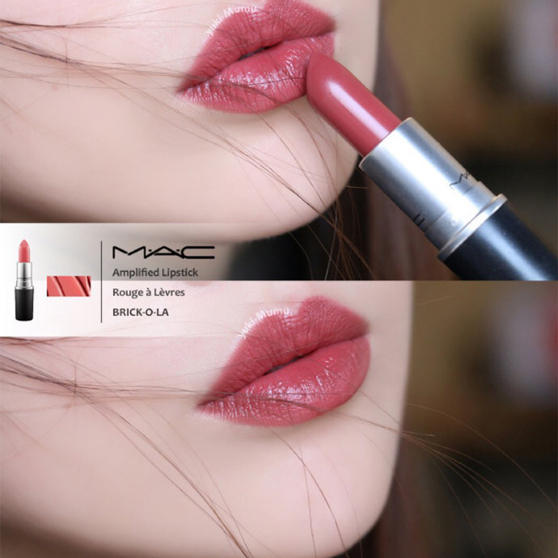 mac魅可102豆沙红口红豆沙色102chili小辣椒牛血色泫雅色mac102brick