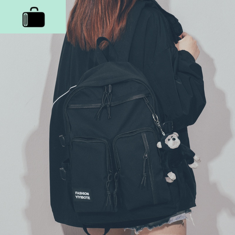 工装ins书包女韩版高中原宿ulzzang大学生双肩包2020年新款背包男NEWLAKE高清大图