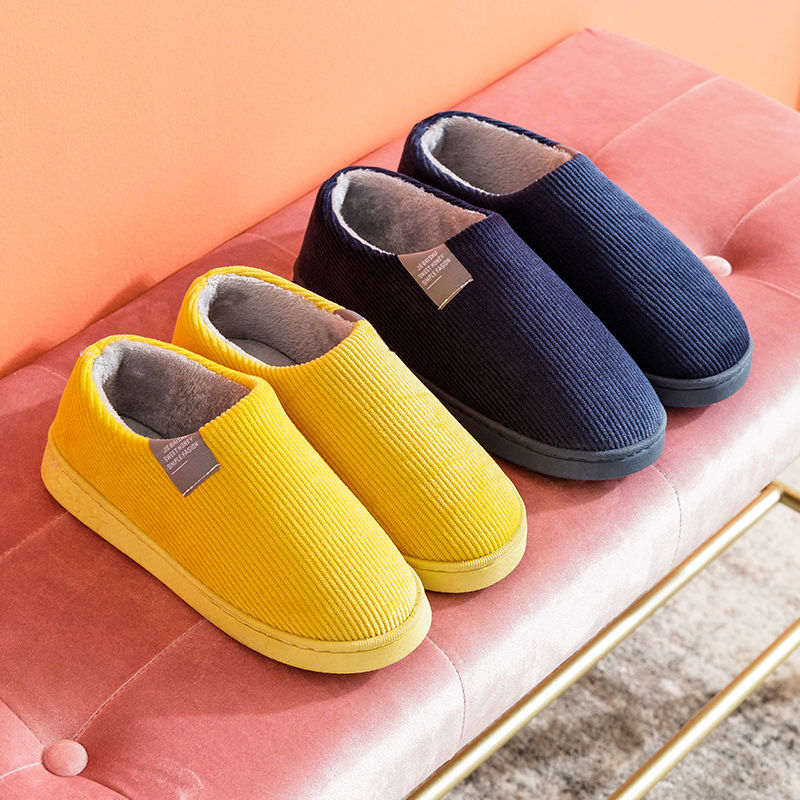 拖鞋男女冬季包跟情侣防滑家居家用秋冬室内厚底保暖防水外穿高清大图