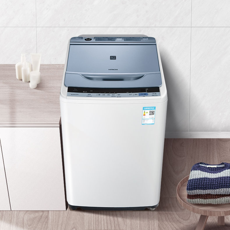 hitachi日立7公斤全自动变频波轮洗衣机家用大容量瀑布强力洗桶自洁