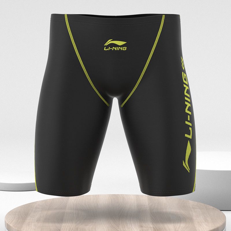 李宁泳裤游泳裤男款防尴尬五分成人速干成人平角男比基尼男温泉大627