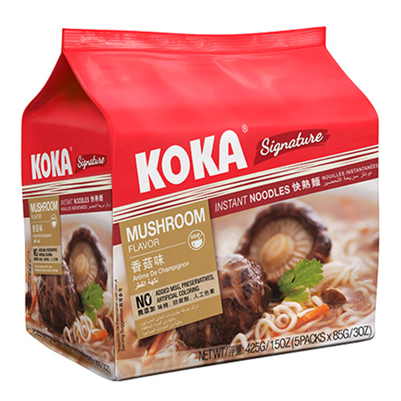 可口(KOKA) 香菇素汤 快熟面8 5g*5(新加坡)