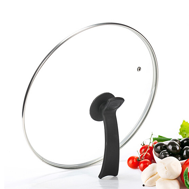 钢化玻璃锅盖玻璃盖子炒锅锅盖透明可视不粘锅锅盖把手通用3032