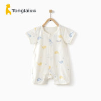 童泰(TONGTAI)夏季款婴儿衣服1-18月男女宝宝家居短袖闭裆连体衣儿童内衣