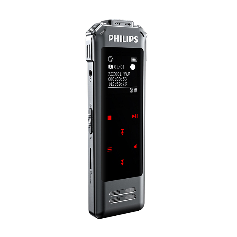 (DT)飞利浦(PHILIPS) VTR8062 16G 指纹加密 数字降噪专业录音笔(单位:支)黑色