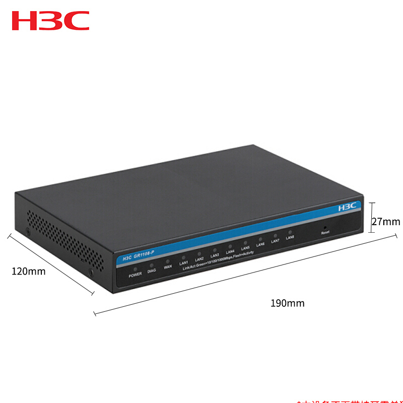 华三(H3C)GR1108-P 全千兆POE供电企业级路由器 内置AC防火墙 带机量50-80高清大图