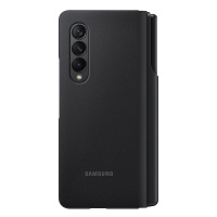 三星Galaxy Z Fold3 5G原装手机壳W22 F9260折叠屏翻盖保护壳手写笔保护套 黑色 附S Pen手写笔