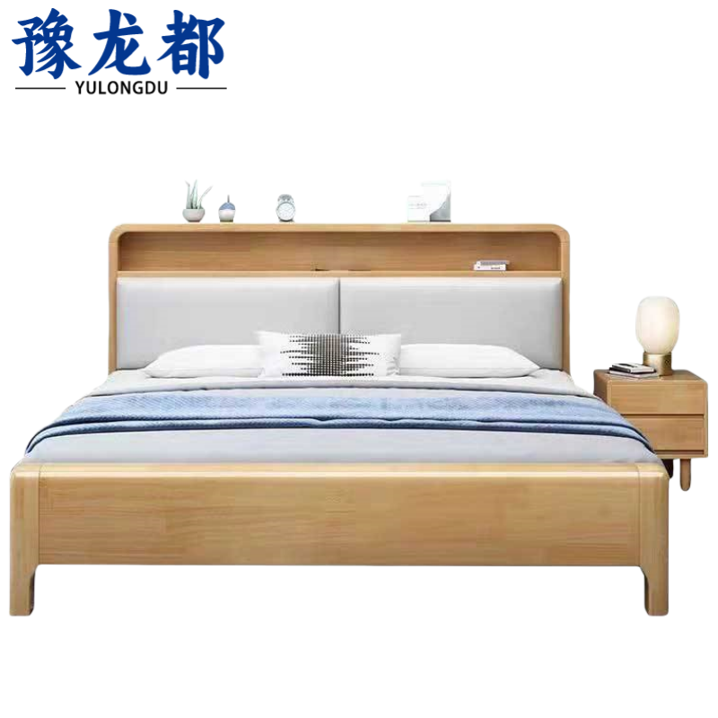 豫龙都 床含床垫含床头柜 1.2m 套高清大图