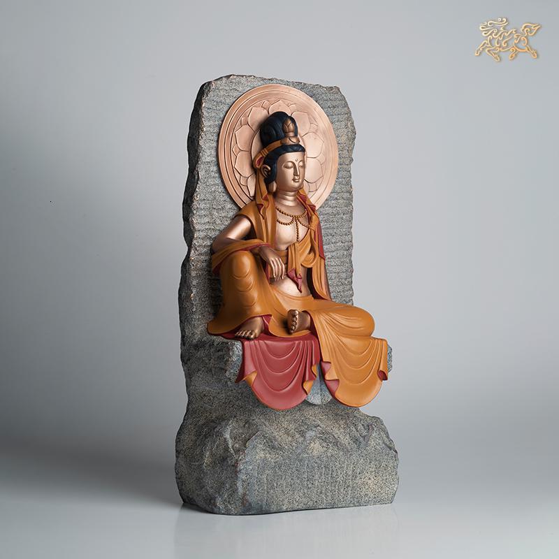 美帮汇全铜摆件《致美宋韵之水月观音》 铜工艺品 佛像摆件高清大图