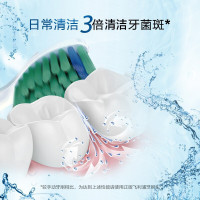 飞利浦(PHILIPS)电动牙刷头 基础洁净 3倍清除牙菌斑 1支装HX6011适配钻石3系HX51/HX3/HX6系列